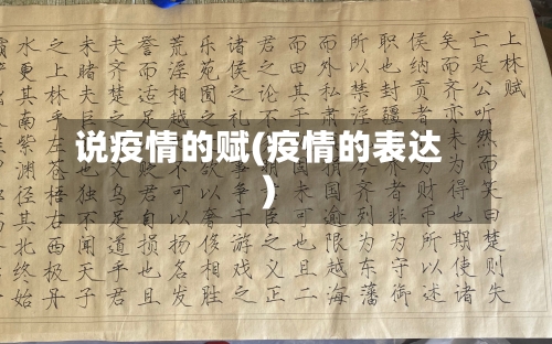 说疫情的赋(疫情的表达)