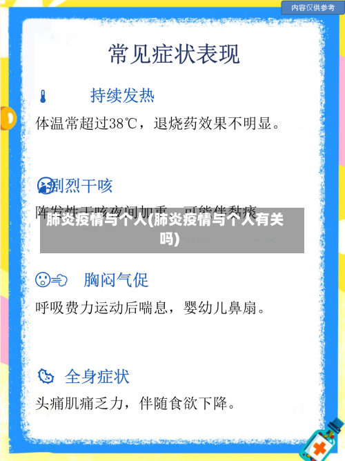 肺炎疫情与个人(肺炎疫情与个人有关吗)-第3张图片